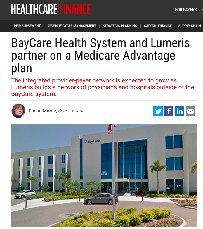 Lumeris and BayCare Health System Partnership with Cavulus Technology Underpinning